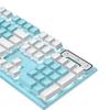 Blue & White Backlit Gaming Keyboard - Full Size Mechanical Feel, Wired USB