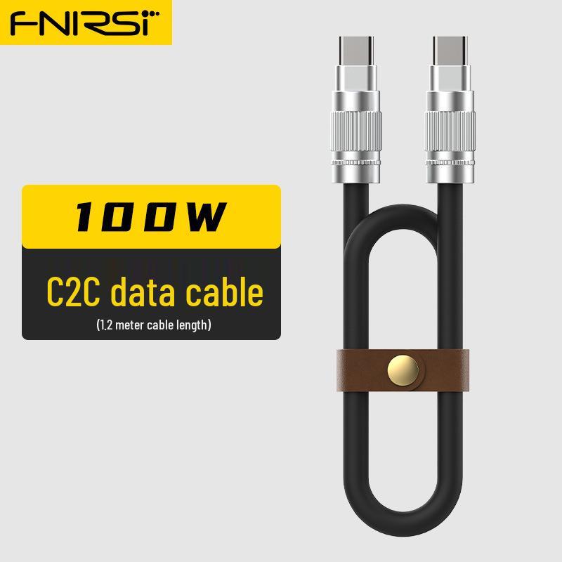 HS02 Electric Soldering Iron Accessories: PD100W Fast Charging C2C Silicone Cable, High-Temperature Resistant.