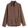 Women's Spring 2023 Plus Size Long Sleeve Loose Casual Cotton Shirt for Middle-Aged Moms