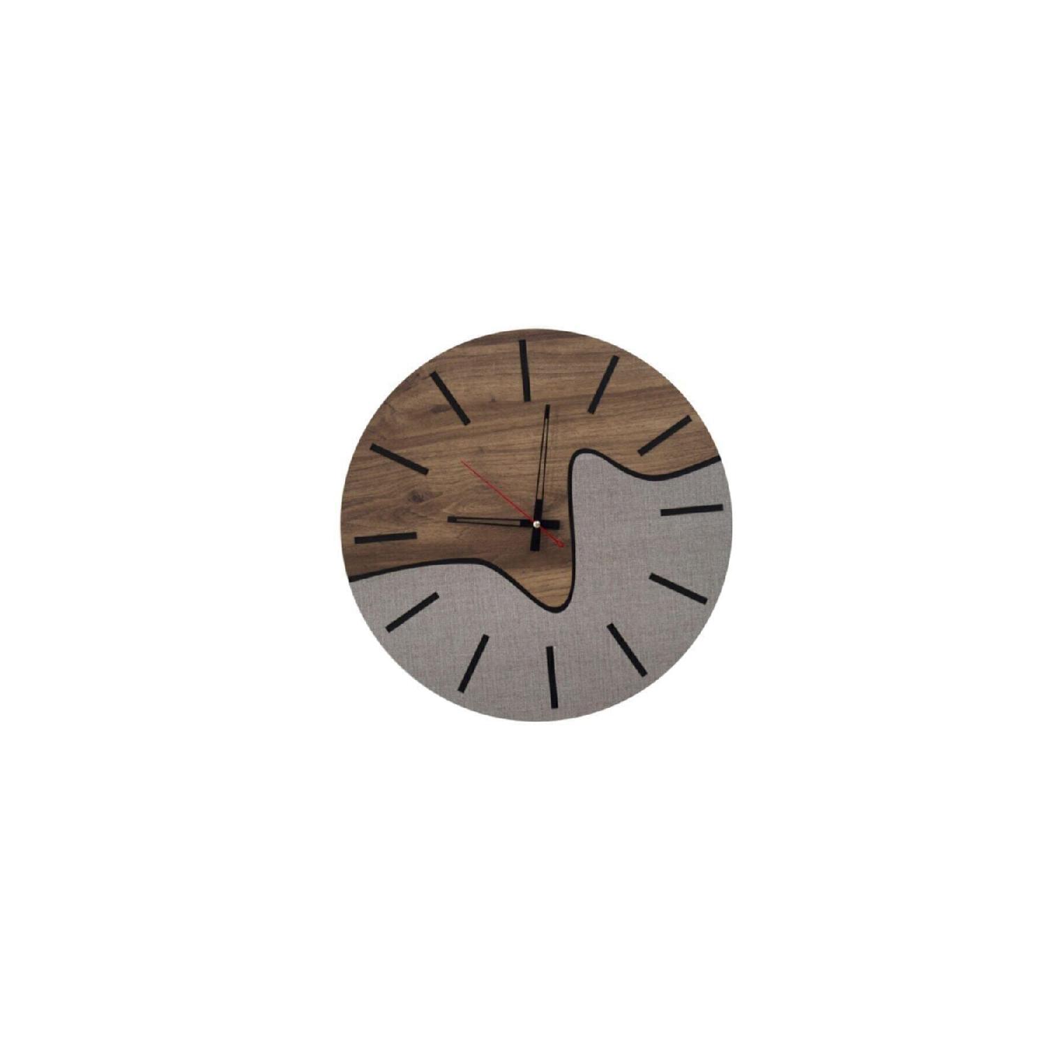 

Walnut White Black Decorative Wall Clock