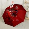 Soccer Player Flames Compact Travel Automatic Umbrella with 8-Rib Sturdy Construction Travel Essential Fashionable Accessory