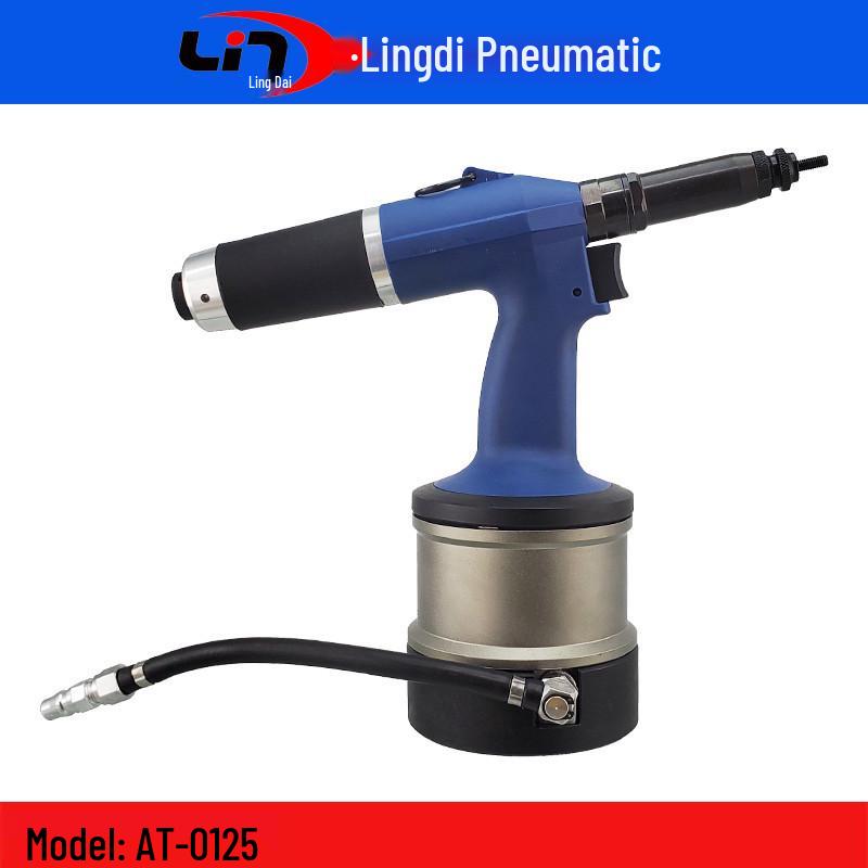 Taiwan Lingdi AT-0125 Pneumatic Rivet Nut Gun with Adjustable Pull Force and Precise Stroke.