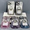 Small Fragrance Style Bag Suitable for Apple 16 Mobile Phone Case Makeup Mirror Bracket IPhone 15 ProMax Flash Powder 14 Protective Cover