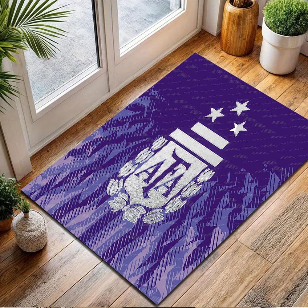 AFA Logo with Stars on Purple Background Patterned carpet, non slip mat suitable for living room and bedroom sofas
