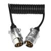 12V Professional 7Pin Cable Tow Harness Coupling Trailer Car Spring Plug EU Style