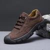 Men's Breathable Hiking & Running Shoes, Trendy Lace-Up Design, Soft, Wear-Resistant Soles