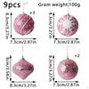 9x Christmas Pink Ball Baubles Pendants Shatterproof Accessories Xmas Hanging Decoration for