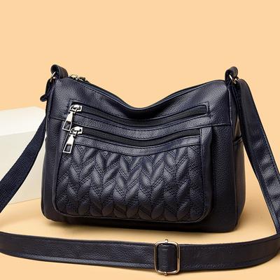 Women's Bag PU Multi-layer Shoulder Crossbody Bag Large Capacity Middle-aged And Elderly Mother Bag