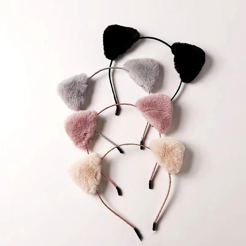 1Pc Plush Daily Use Cat Ear Decoration Cartoon Headband Cute Hair Accessory