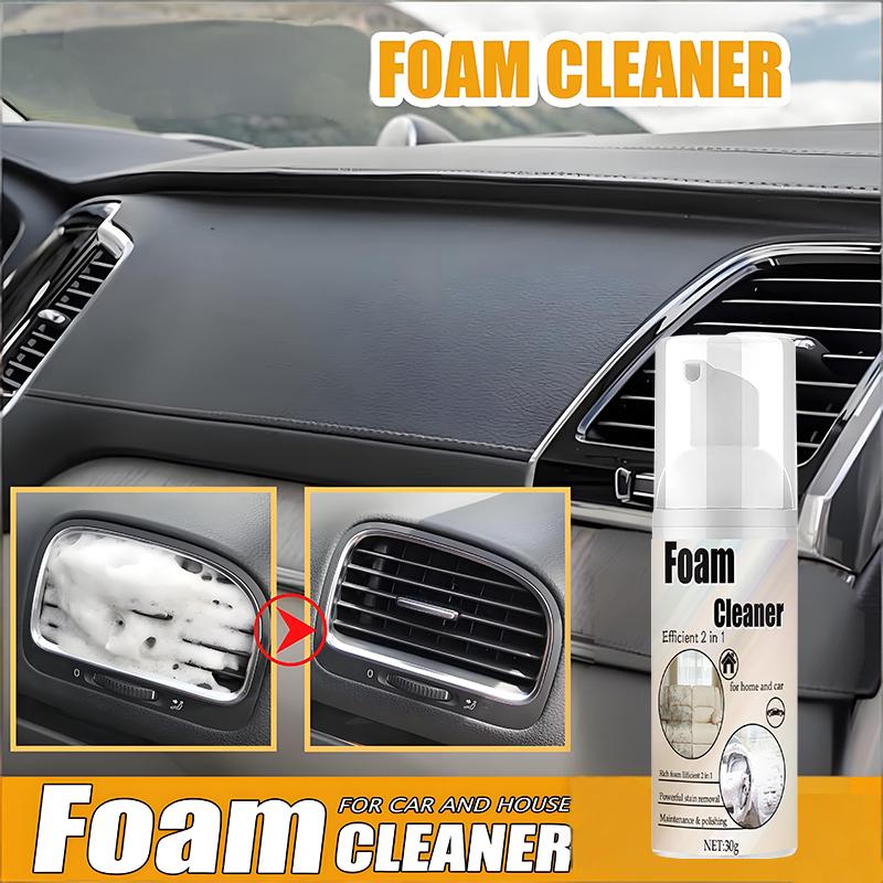 Foam Cleaner - Heavy-Duty Degreaser for Car Interiors, Home Kitchen, Upholstery & Household Surfaces