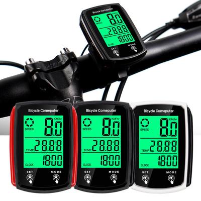 CNC Leuchtender Kabelgebundener Kilometerzähler mit Hintergrundbeleuchtung für Renn-/Mountainbikes - Touchscreen Englischer Tachometer