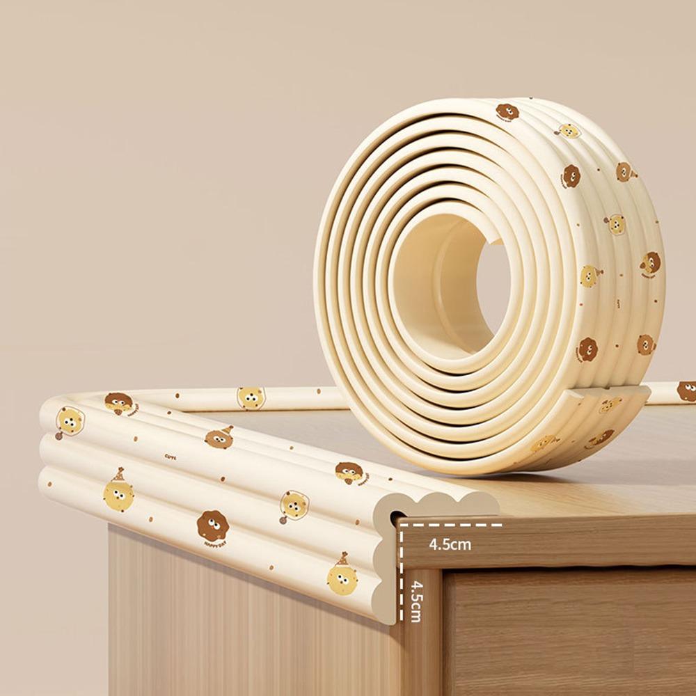 

Soft Table Anti Collision Cushion Cartoon Foam Bumper Desk Edge Guard Strip for Baby Safety бежевий