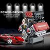 478PCS Creative V8 Engine Model Building Blocks Set with Electric Motor DIY Assembly Bricks Toy Desktop Decor Gift for Kids