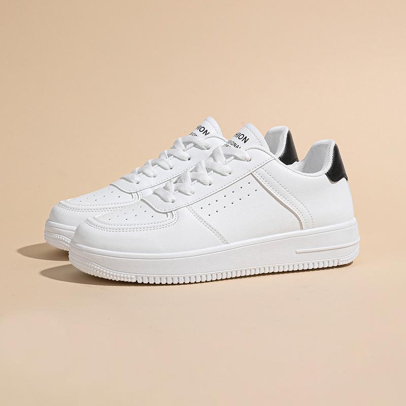 Womens Vulcanize Shoes New Trendy Breathable White Sneakers Korean Style Thick-Soled Sports Casual Board Shoes Platform Sneakers