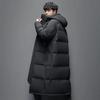 Herren Winter Knie-lang Lang Weiß Enten Daunenjacke Mit Kapuze Jugend Outdoor-Aktivitäten Warmer Mantel