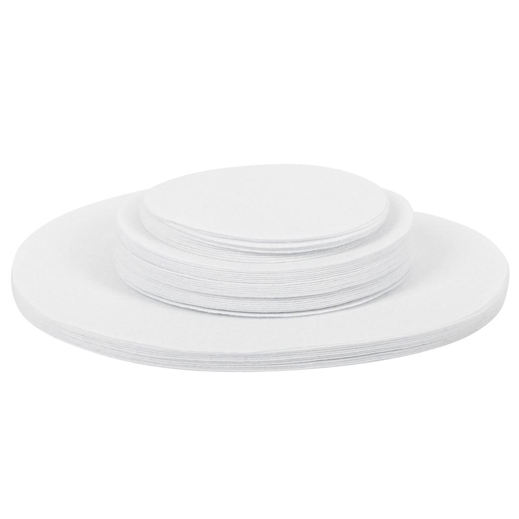 Felt Dish Protection Pad AntiFriction Storage Separator Insulation Mat Food Plate Porcelain Divider(White 48PCS)