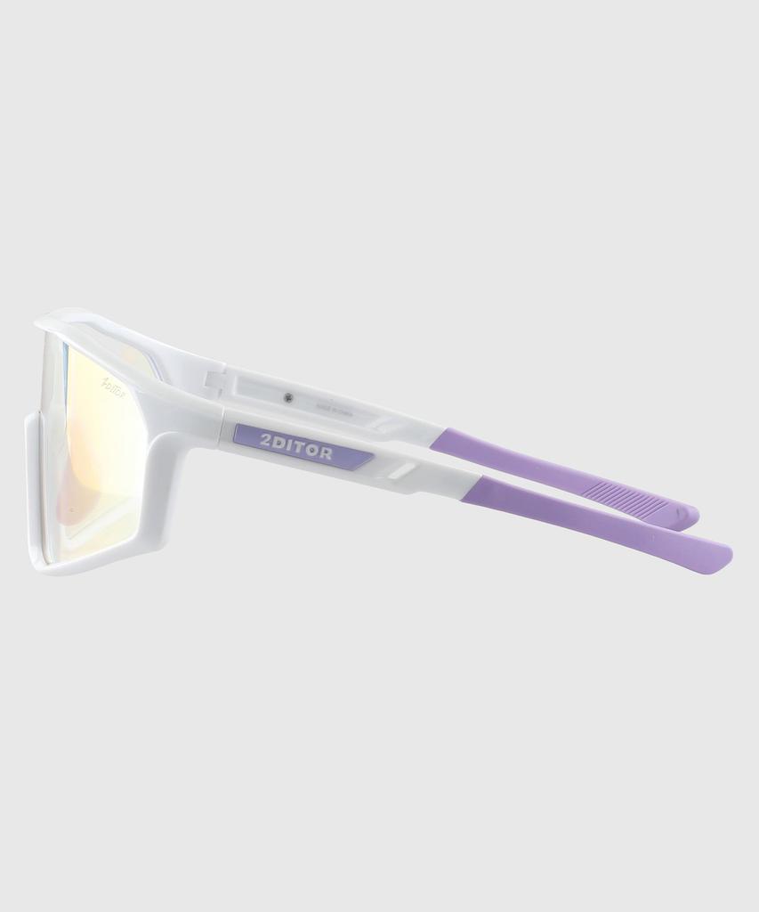 Tuditeo Sports Running Goggles Iter Sunglasses C6 Photochromic Red/Frame White Purple