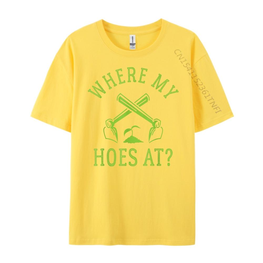 Where My Hoes At Gardener Gardening Plant Grower Mens Designer T Shirt Anime Family