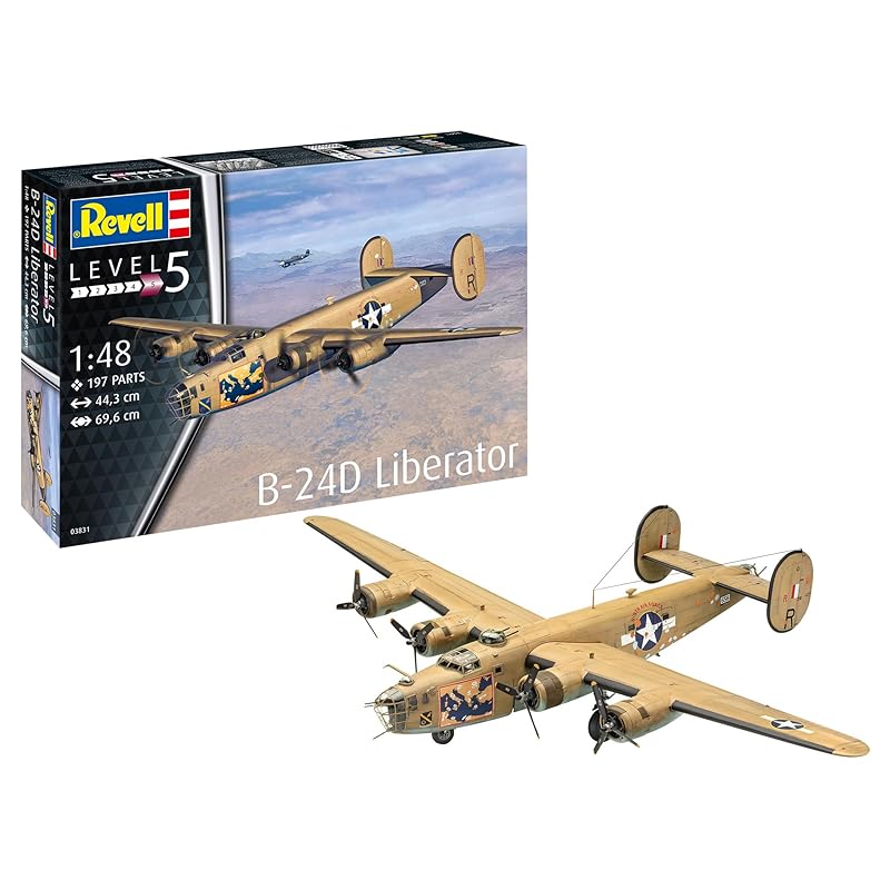 

German level (Revell) 1/48 american army B-24D Liberator plastic model 03831