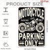 Vintage Motorcycle Parking Metal Sign 8x12 Inch Waterproof Rustproof Flat Iron Wall Decor For Home Bar Cafe Classic Style