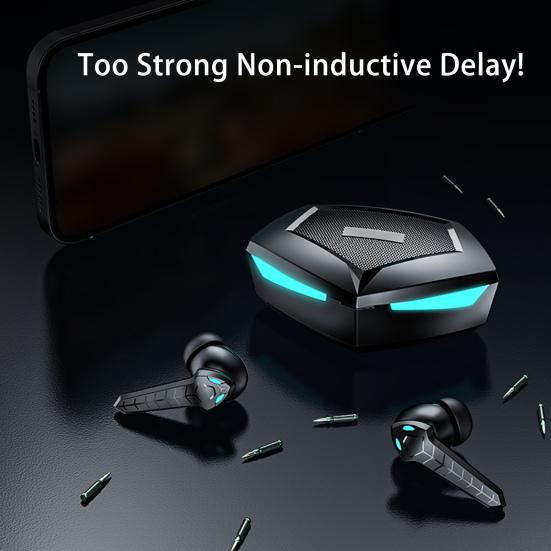 1 Pair P36 Wireless Earphones Ultra Low Latency Stereo Surround Cool Lights HiFi Sound Effect Stable Signal Play Games Ergonomic