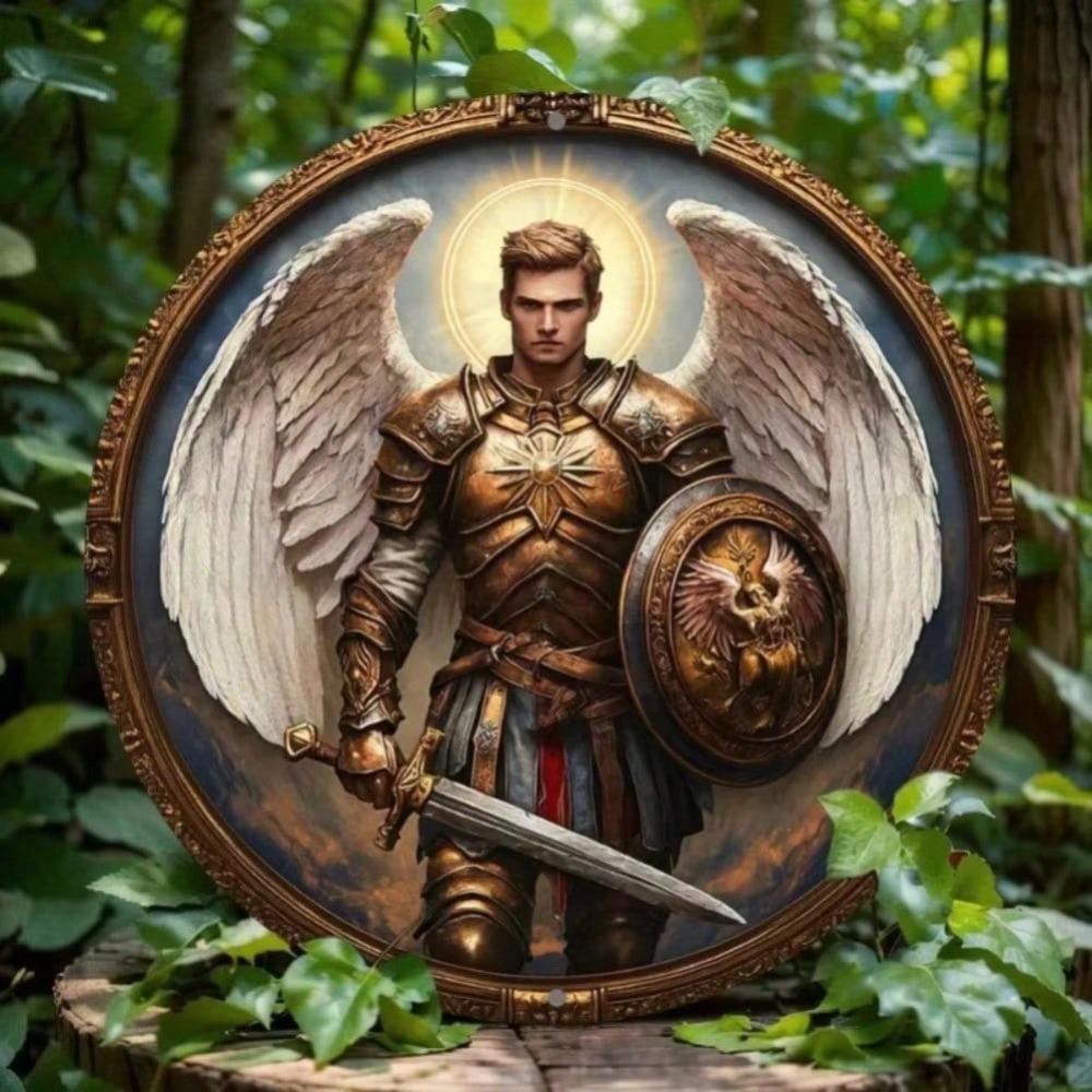 Aluminum Wall Art Angel Warrior Metal Sign Bar Cafe Home Decor Gift