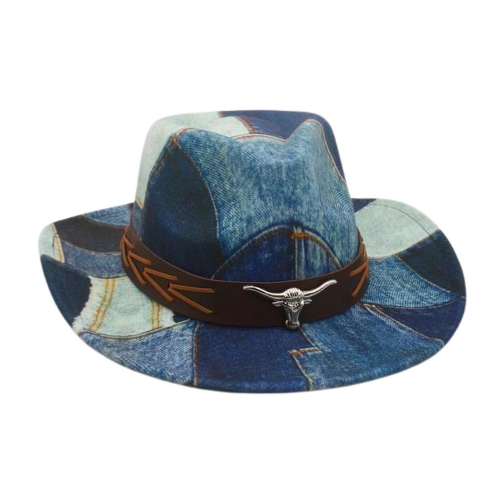 Simple Cowboy Hat Sunscreen Top Hat, High-End Tibetan Bull Head Jazz Hat