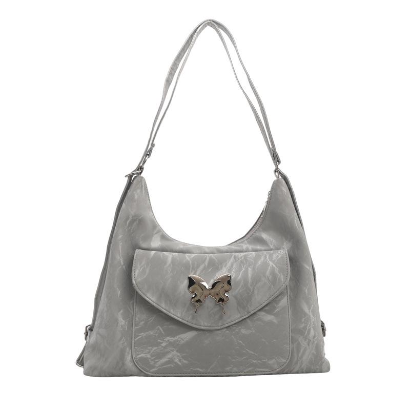 

Винтажная текстурированная сумка-тоут – Большая вместимость, универсальная наплечная сумка для женщин, идеально подходит для повседневных нужд или поездок на работу серебряный