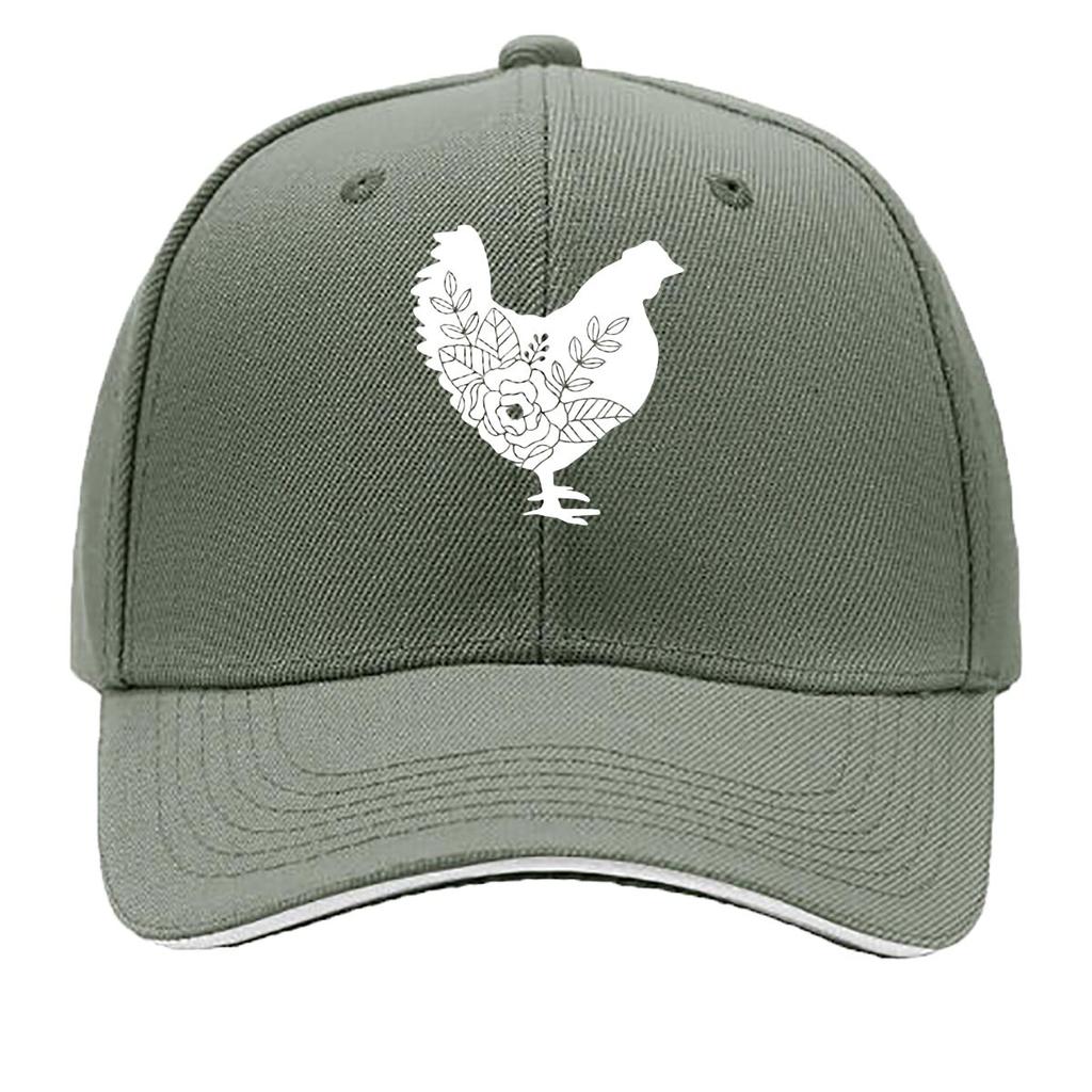 Decoração de Parede de Metal com Silhueta de Galinha Floral Chapéu Hip Hop Moda Esportes ao Ar Livre Boné de Baseball Sanduíche