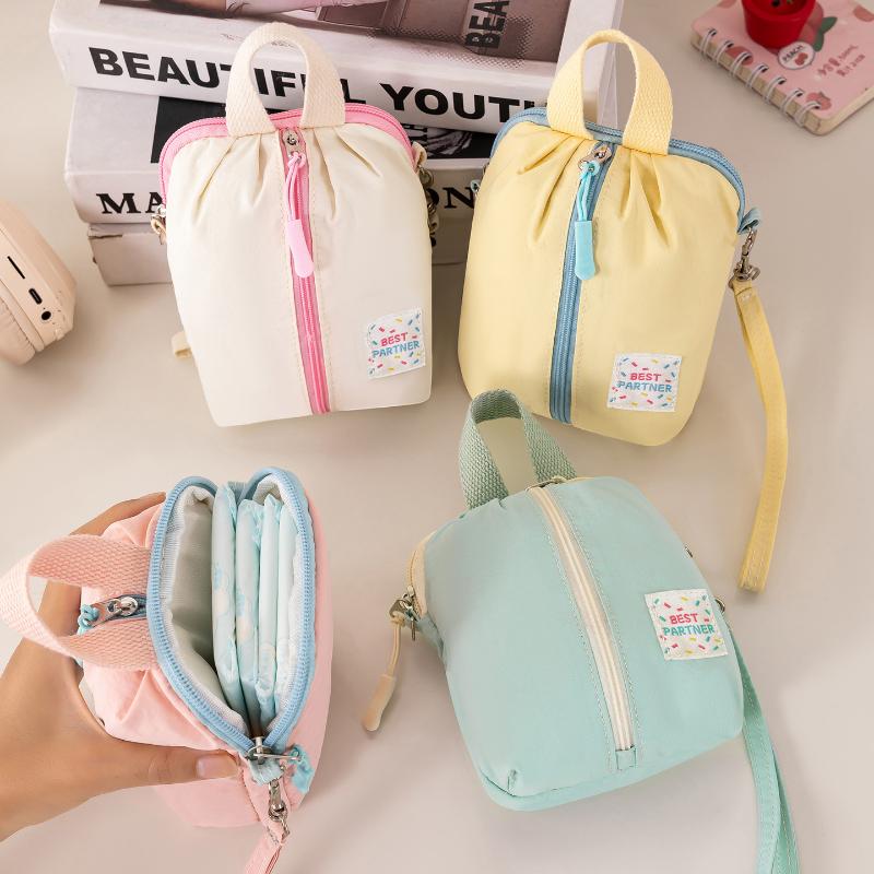 Tragbare Mini-Bindenaufbewahrungstasche Dezente Menstruationstücher-Tasche Studenten-Reise Monatliche Perioden-Essentials-Organizer