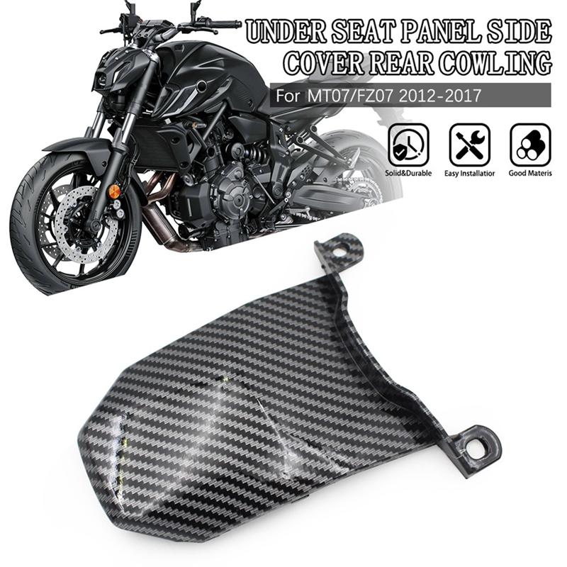 A28G-Motorcycle Under Seat Panel Side Cover Rear Cowl Panel Fairing Cover For  MT-07 FZ-07 2012-2017