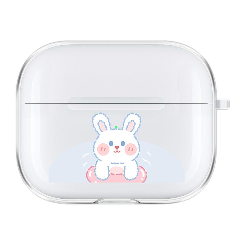 Zhitai Cartoon Rabbit Shell for AirPods Pro: 2nd/3rd Gen Wireless Bluetooth Headset Cover with Lanyard