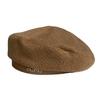 Black Beret Female Corduroy Leather Brim Foreign Artistic Artist Hat Pumpkin Hat Shows Small Trend