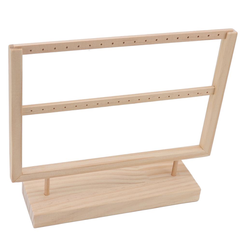 Stojan na organizér náušnic Barva dřeva Dřevěný držák na náušnice Šperkovnice Úložný výstavní stojan pro zavěšení