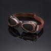 Okulary motocyklowe do jazdy Vintage Men Okulary Motocross Narciarstwo Maska Brązowa skóra Wiatroszczelna Kolarstwo Outdoor Dirt Bike Gogle