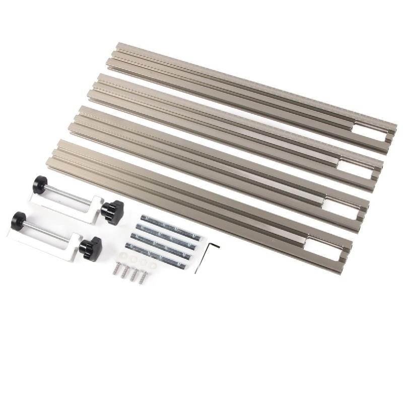 Trimming Machine Guide Rail, 400mm Adjustable Backing Auxiliary Guide Bracket,Aluminum Alloy Milling Groove Engraving Guide Rail