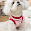 Cotton Ribbed Knit Dog Vest for Small Breeds Summer Sleeveless Striped Puppy Shirt Soft Breathable Pet Outfits