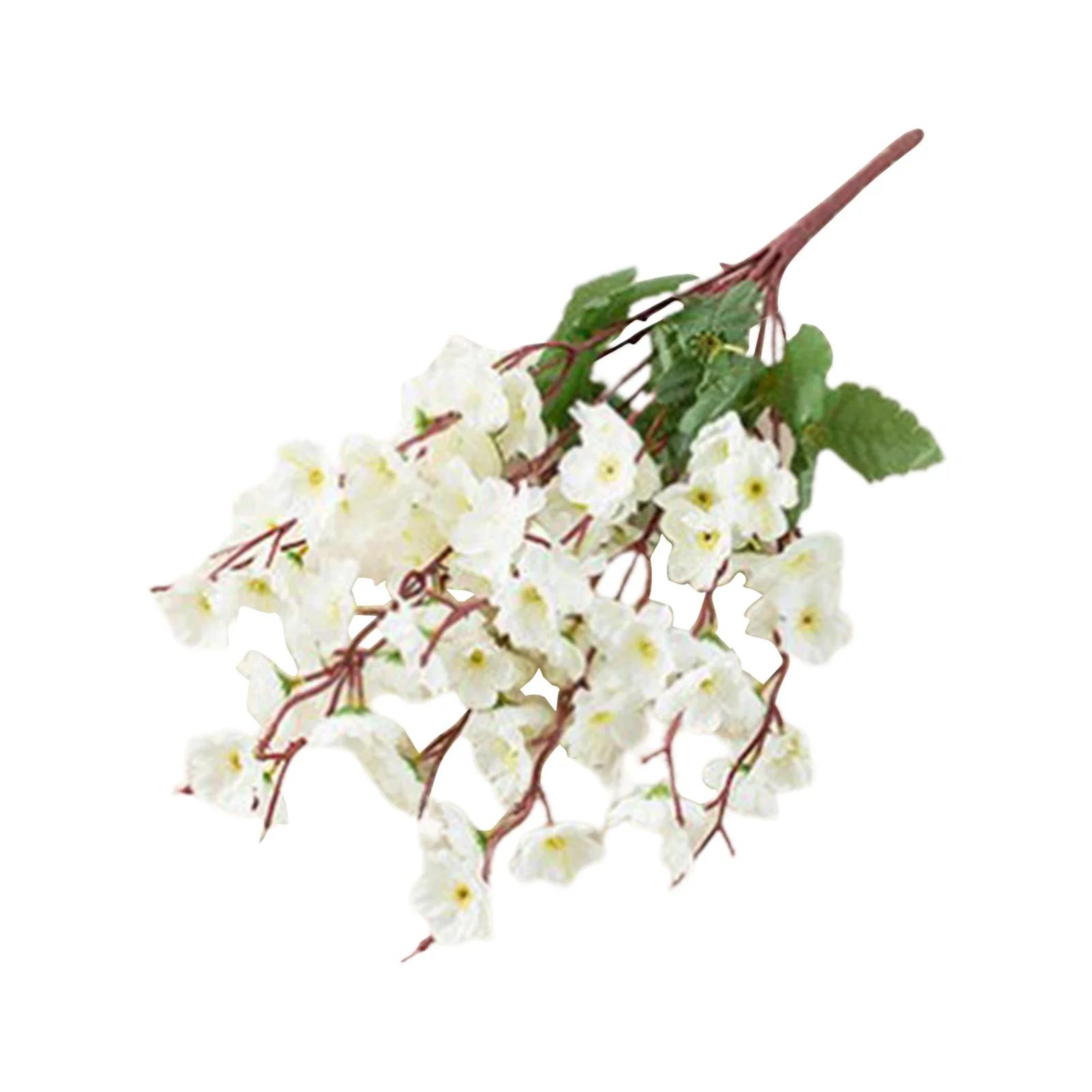 Nine Pronged Plum Fake Flower Peach Branch Artificial Plum Blossom Home Decor Silk Coth Plants Wedding DIY 42cm Spring Flowers