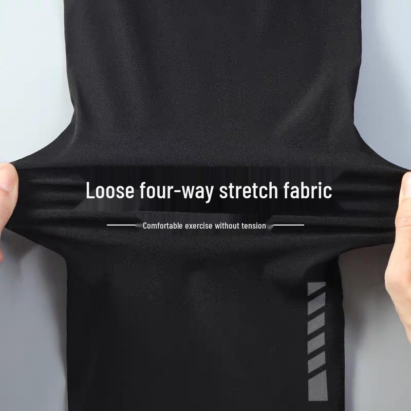 Men's Summer Casual Elastic Shorts - Lightweight Loose-Fit Capri Beach Pants Plus Size