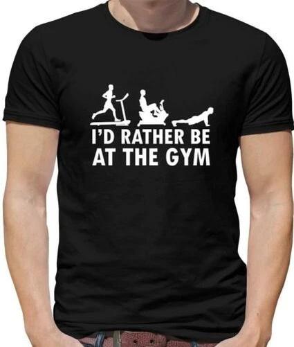 I d Rather Be At The Gym Mens T-Shirt - Workout - Exercise - Fitness - Weights XL
