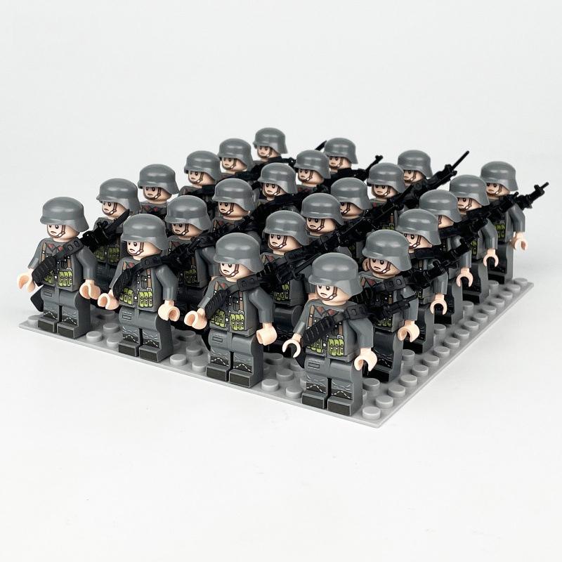 World War II Army Set Children's Building Blocks for Military War Scenes