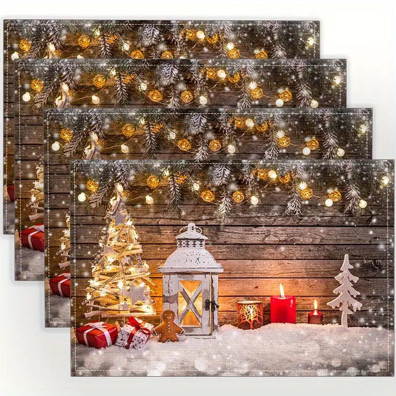 Christmas Series Western Food Table Mats: Multiple Options for Kitchen & Dining Room