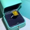 Solitärring 4 Karat Labordiamantring 925er Sterlingsilber Versprechens-, Verlobungs-, Eheringringe für Damen Herren Feiner Partieschmuck