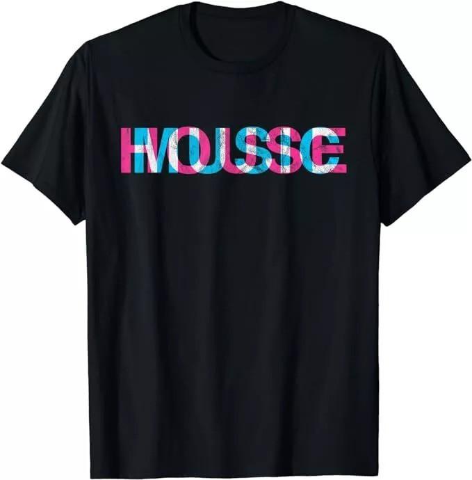 

2025/House Music Glitch Optical Illusion - EDM Rave DJ Distressed T-Shirt 5XL різнокольоровий