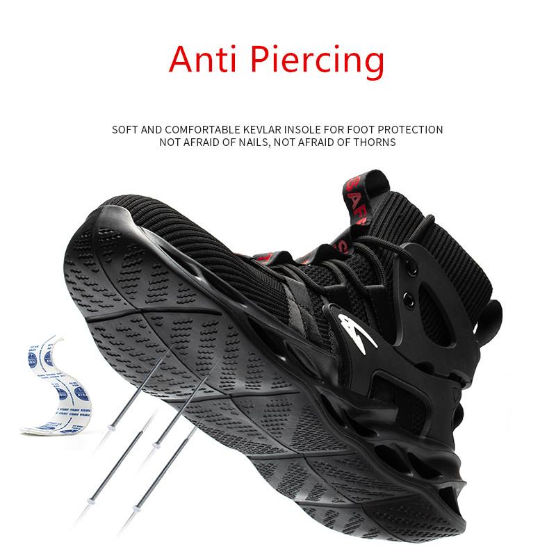Pánské bezpečnostní boty pro práci Nezničitelné boty Ocelová špička Bezpečnostní tenisky pro práci Odolné proti propíchnutí Průmyslové bezpečnostní boty