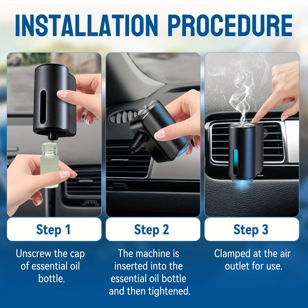 מבשם אוויר לרכב חשמלי מפזר ארומה אוטומטי פתח אוורור לרכב מכשיר אדים לאדים של שמן אתרי מפזר ריח ארומתרפיה