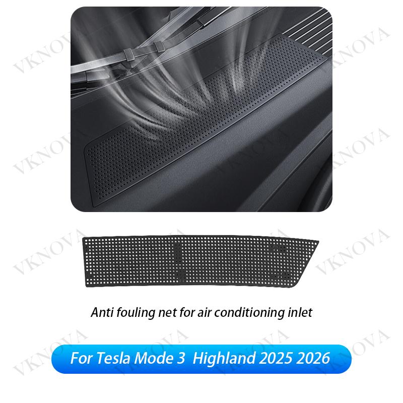 For Tesla Model 3 Highland 2026 2026 Lower Bumper Anti Insect Net Anti-dustproof Air Vent Grille Cover Insect-proof Front Inlet