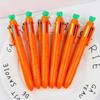 6 In 1 MultiColor Creative Carrot Colorful Retractable Ballpoint Pen For Marker Writing Stationery