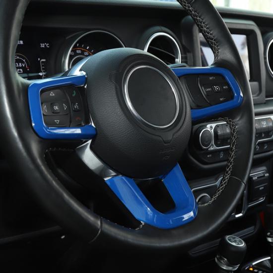 Steering Wheel Trim Cover ABS Interior Accessories for 18+ Jeep Wrangler JL JLU