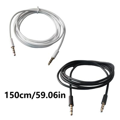 Universal 3.5mm Male To Male Auditory Cable with Gold Plated Tips Enhances Auditory Sound